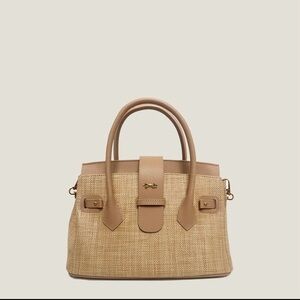The Onassis 30 woven tote with a strap, preowned